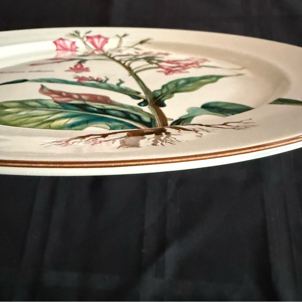 Villeroy & Boch Botanica Nicotiana Tabacum 12.25” Round Platter Vintage - Picture 8 of 9